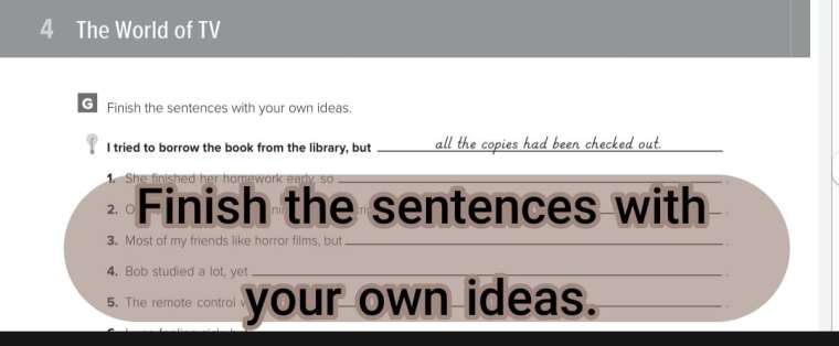 حل كتاب نشاط انجليزي ثالث ثانوي Mega goal 5 Finish the sentences with your own ideas.
