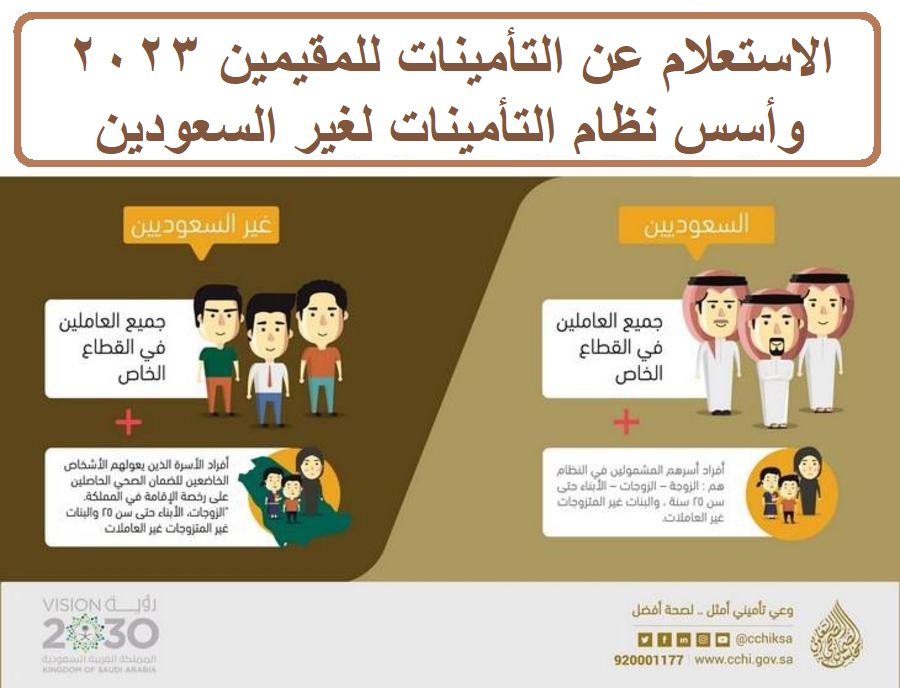 الاستعلام عن التأمينات للمقيمين 2023 وأسس نظام التأمينات لغير السعودين