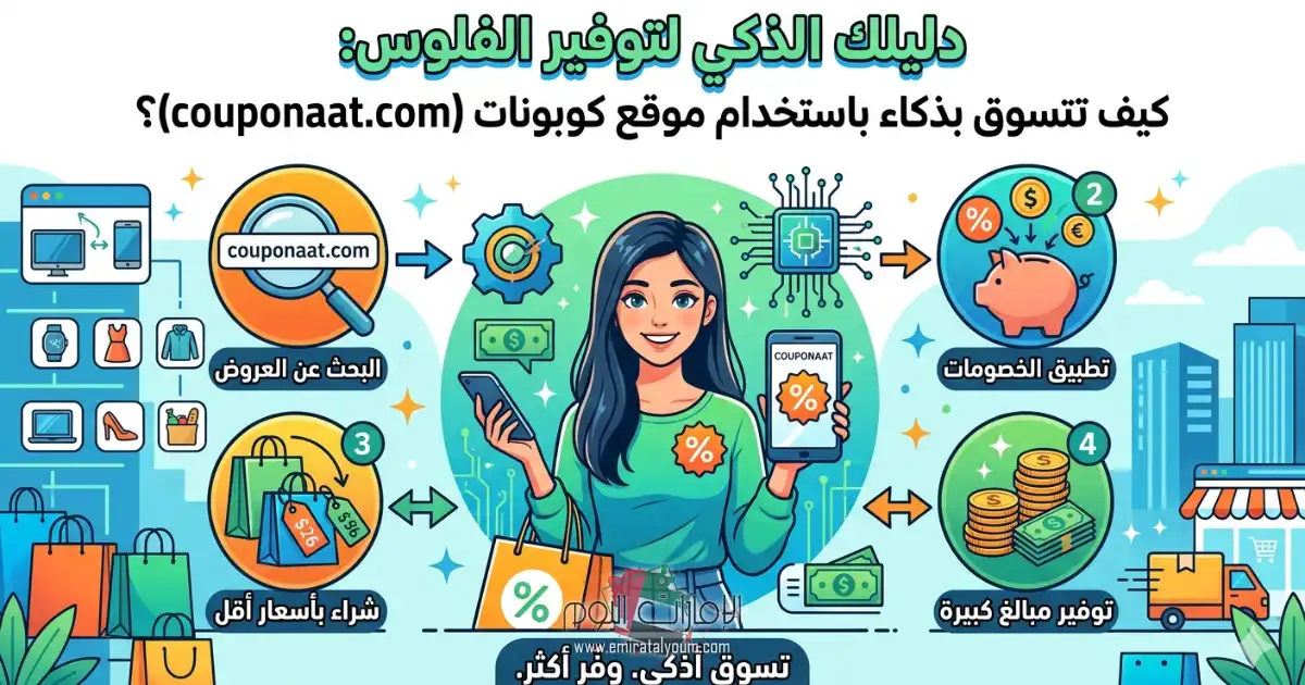 دليلك الذكي لتوفير الفلوس: كيف تتسوق بذكاء باستخدام موقع كوبونات (couponaat.com)؟ 1 تسوق بذكاء باستخدام موقع كوبونات